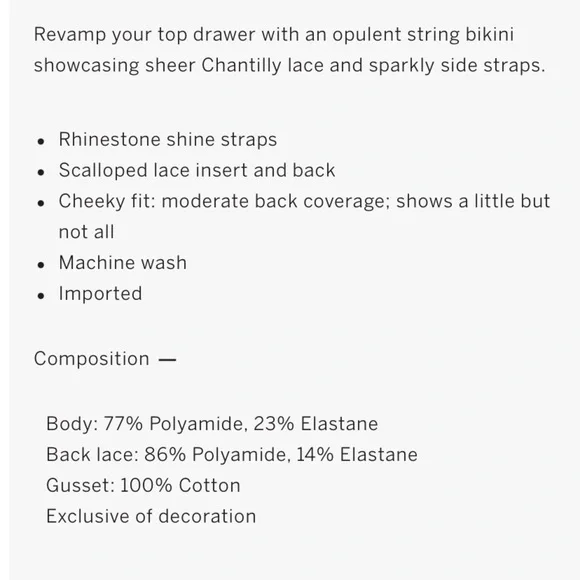 New VERY SEXY Bombshell Shine Strap Thong Panty Crystal Band Underwear - Picture 5 of 11